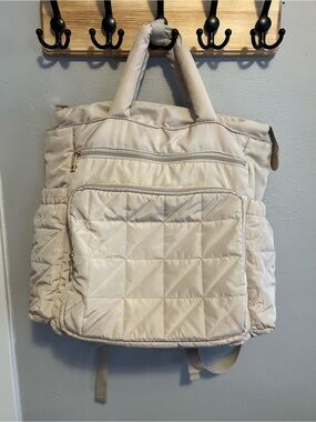 Quilted Diaper Backpack Tote Bag Cloud Island